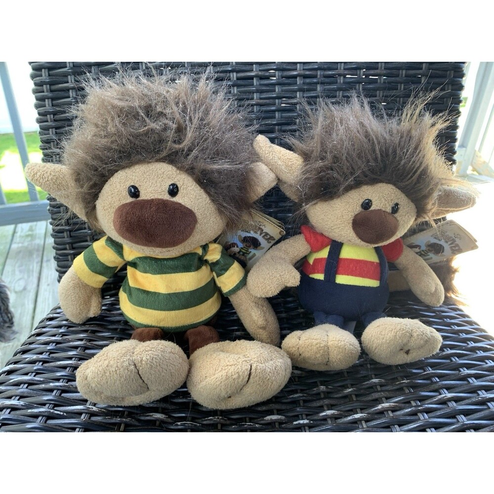 2 Fiesta Toys Trolls Tales Of Trolliver Plush Dolls Stuffed Animals with Tags